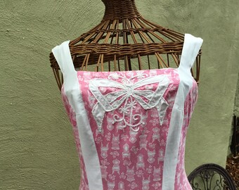 1950s Pink Cotton Sun/Party Dress