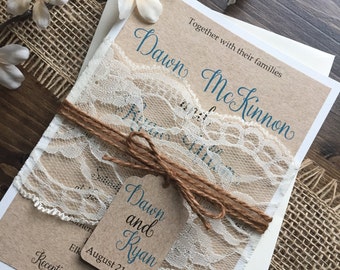 Etsy Lace Wedding Invitations 8