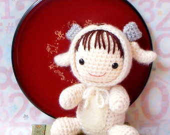 Amigurumi Pattern - Zodiac Sheep Baby - Crochet amigurumi doll tutorial PDF