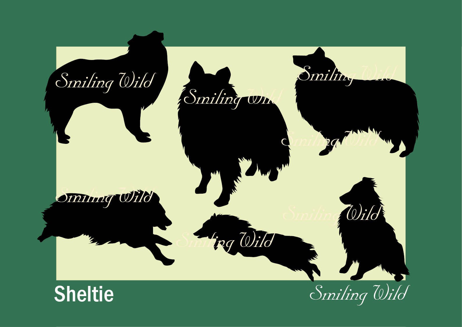 Sheltie svg silhouette png clipart Shetland sheepdog printable