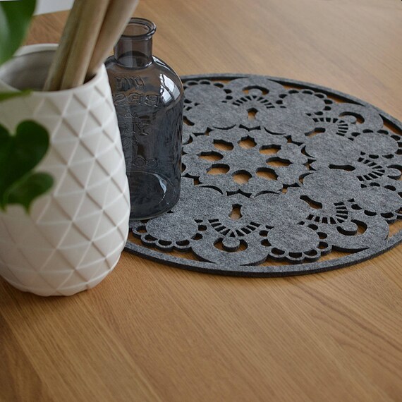 Felt coasters felt placemats big felt coaster with lace