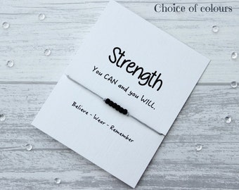 Strength Gift, Strength Wish Bracelets, Mental Health, Recovery Gifts, Cancer Survivor, Inspiration Jewellery, Friendship Bracelet