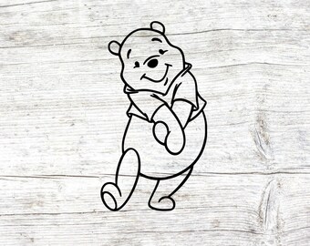 Disney's Winnie the pooh svg, winnie the pooh clipart, dxf, png, pooh svg, winnie the pooh outline svg
