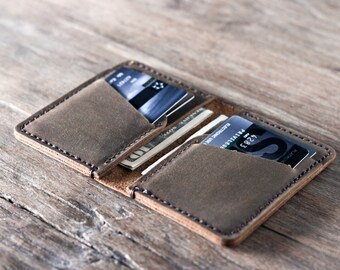 Wallet, Leather Wallet, Personalized Leather Wallet, Front Pocket Slim Design, Minimalist Credit Card Wallet, Mens Leather Wallets #051