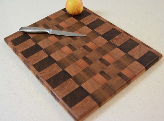 End-grain cutting board made from Australian wood Can be