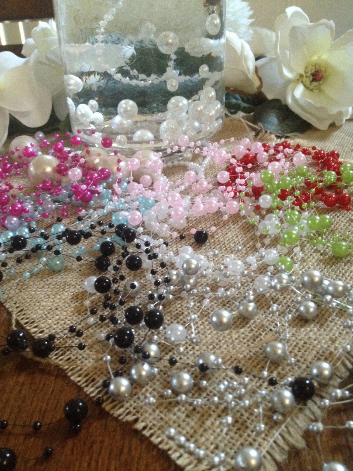 10yards Pearl Beaded Garland 83mm Pearls Used for Creating