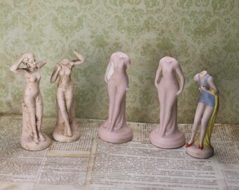 1 Antique German Bisque Woman Figurine