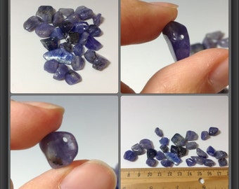 Tanzanite 25 beads- 10 to 21mm long