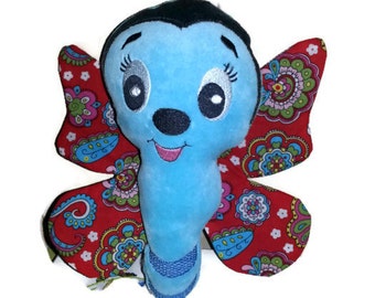 ith embroidery design of Jane the butterfly
