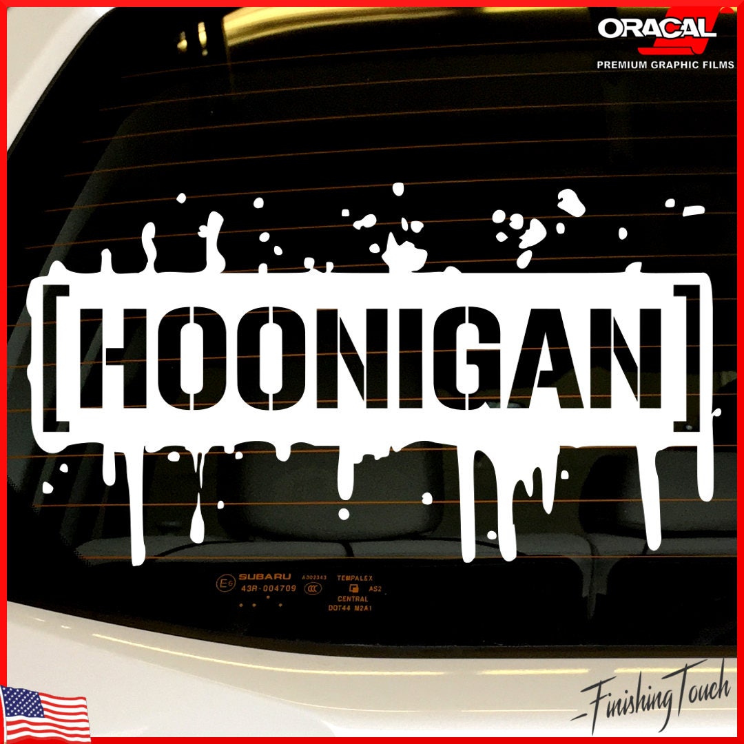 Hoonigan Decal Paint splatter vinyl windshield graphic custom