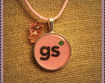 Girly Girl Scout Inspired Necklace. Perfect for leader, mom, Daisy, Brownie, Junior, Cadet, or Senior ranks.
