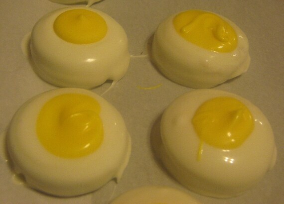 One dozen egg design chocolate covered sandwich cookie party favors