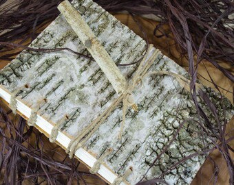 wood guest book - custom birch bark wedding guestbook - cabin vacation home lake mountain home guestbook memorial book