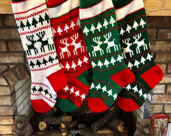HandKnit Christmas Reindeer Pattern