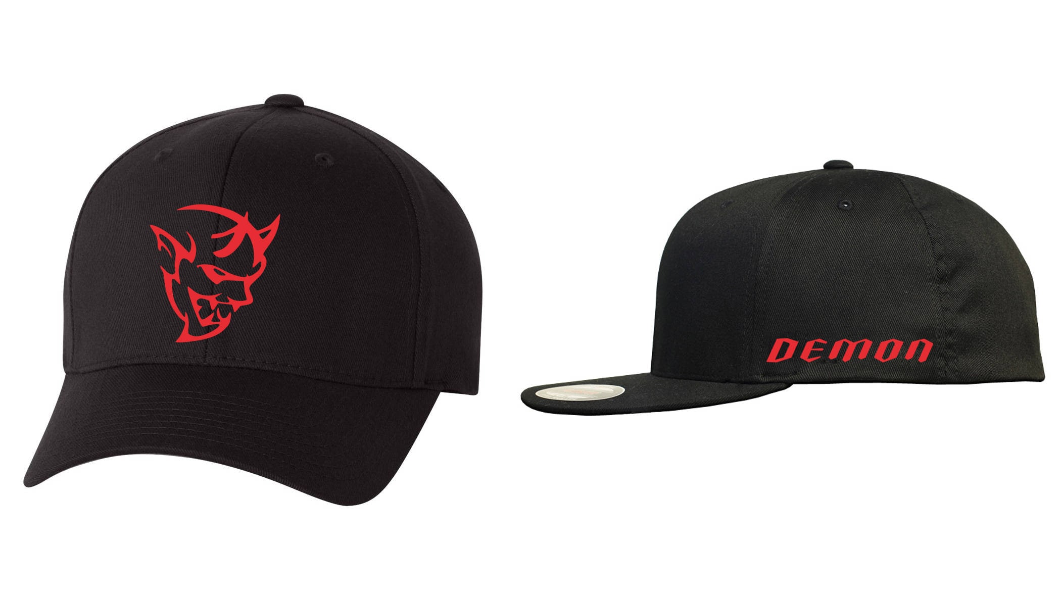 DODGE Demon Motor Flex Fit Hat CURVED Bill Free