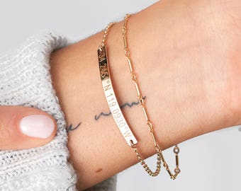 Dainty Personalized Coordinates Bracelet, Custom Coordinates Bar, Latitude Longitude Minimalist Bracelet, Best Friend Gift