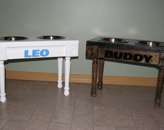 Personalized Elevated Dog Feeder