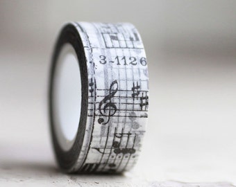 Tissue Tape 20 mm MUSIC 16 yards , New Years Theme Decor