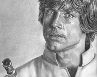 Luke Skywalker Star Wars Drawing Print
