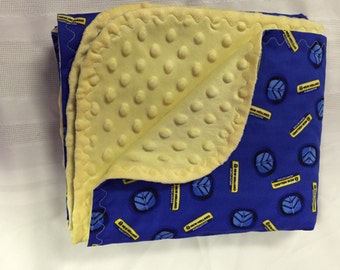 New Holland tractor baby blanket