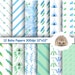 Boho Paper Arrow Digital Paper Tribal Digital Paper Watercolor Paper Green Scrapbooking Paper Digital Paper Green Native American Blue Paper