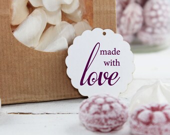 Stamp - made with love - approx. 25 x 27 mm