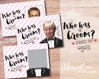 Who has the Groom? Scratch off Bridal Shower Game. Funny Bridal Shower Game