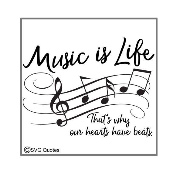 Download SVG Cutting File Music is Life DXF EPS For Cricut Explore