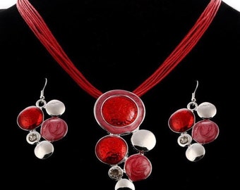African Style Necklace And Earrings Jewelry Set