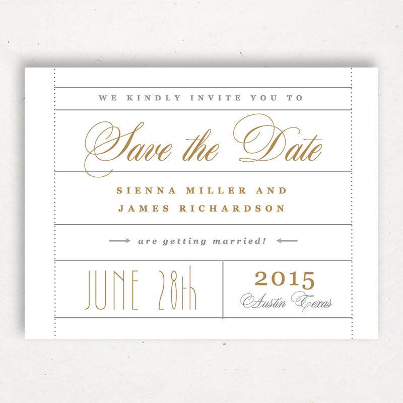 Printable Save the Date Template INSTANT DOWNLOAD Ticket