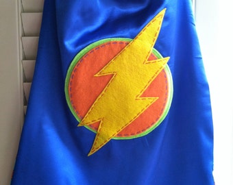 Superhero Cape-Perfect Christmas Gift-PERSONALIZE/CUSTOMIZE BLUE Boys Superhero Cape - Choose the Initial - Superhero Birthday Party