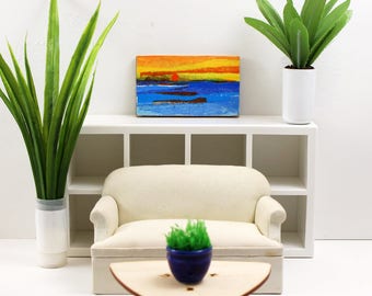 Original Miniature Artwork for the Modern Home - Classic Ocean Sunset