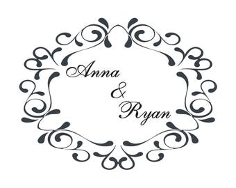 Custom Logo Design / Wedding Branding / Logo for Gobo Light Projection / Wedding Logo / Wedding Monogram