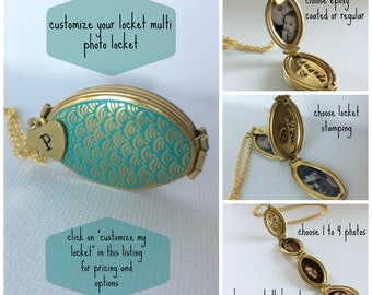 Custom Locket, Personalized Locket, Family Tree Locket, 4 Photo Locket with photos, Personalized Photo Locket, Grandma Locket, Mom Locket