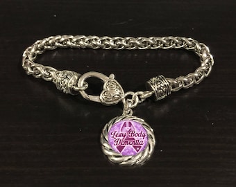 Lewy Body Dementia Awareness Ribbon Bracelet