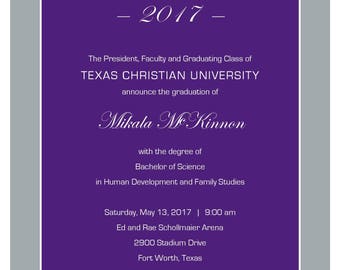 TCU Announcements and Envelopes! With Free Shipping!