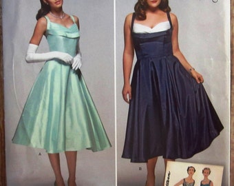 1950s Style Misses Dress Sizes 10 12 14 16 18 Simplicity Pattern S0857/1155 UNCUT (Sara's)