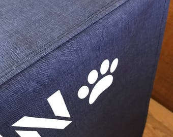 Dog crate cover | Etsy - Indigo Dog Crate Covers For Living Rooms