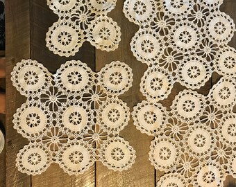 Vintage Crochet Doilies 4 piece