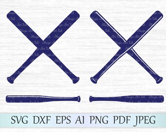 Baseball bat svg file, Softball bat svg file, Criss crossed bats, Baseball bat clipart, Baseball bat cricut, Baseball mom svg, Bat cut file