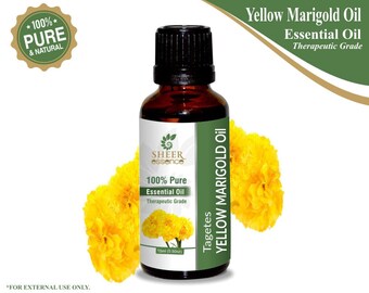 100% Pure Natural Yellow Marigold Essential Oil - Sheer Essence - Therapeutic Grade Yellow Marigold Oil 5ml To 500ml Free Shipping Worldwide