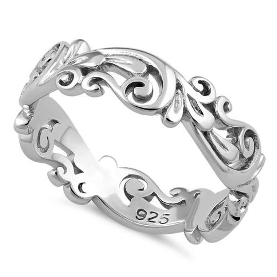 Sterling Silver Vine Ring