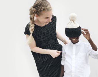 KNITTING PATTERN ⨯ Double Brim Hat, Slouchy Hat, Knit Beanie ⨯ The Savante in Child Size