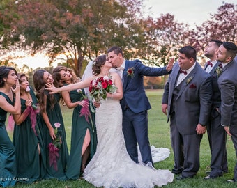 Hunter green bridesmaid dress, long chiffon bridesmaid dresses, maxi chiffon dress, elegant long dresses