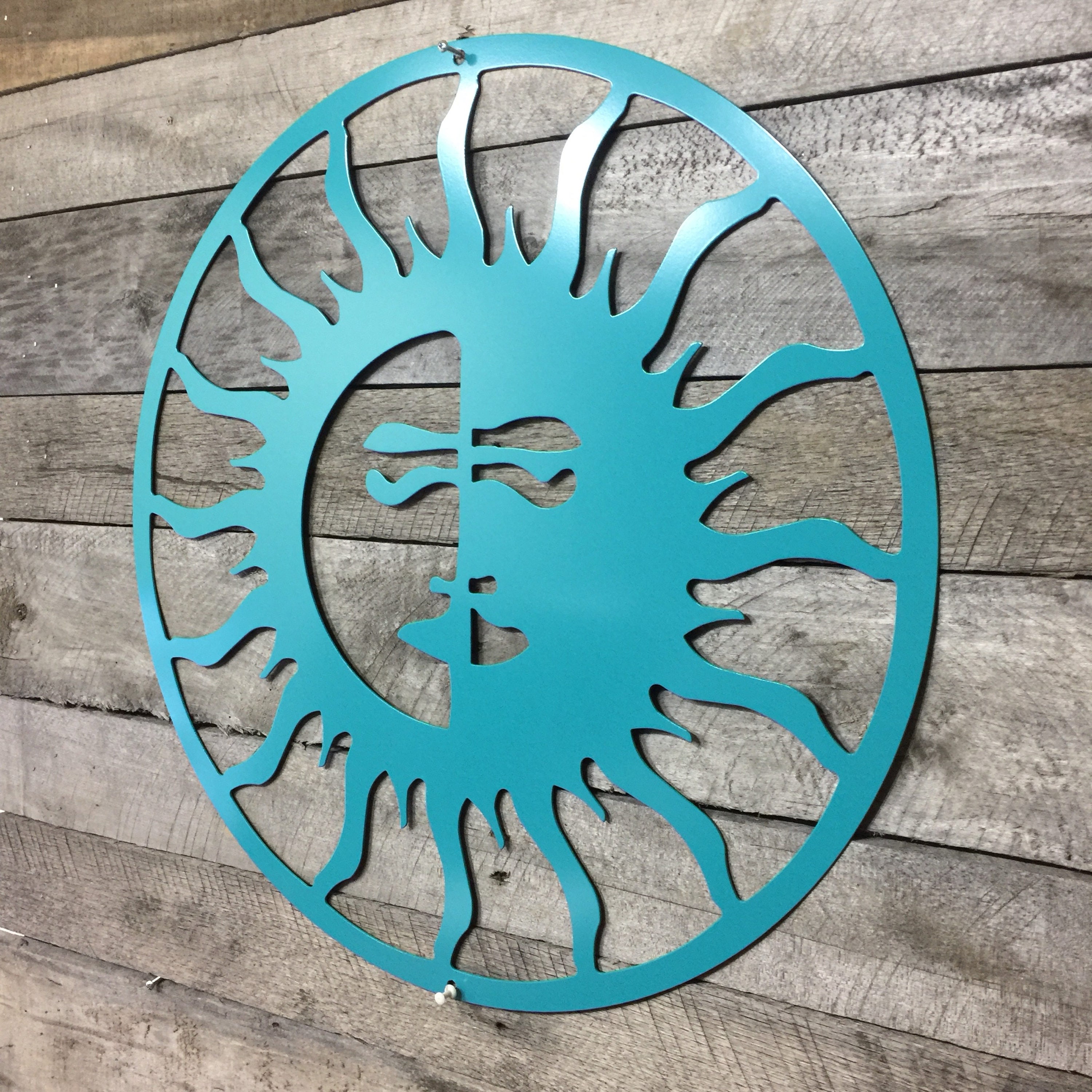 Sun Moon Outdoor Art Pool Custom Metal Wall Sun Moon Outdoor Art Pool Custom Metal Wall