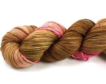 Raspberry Torte--hand dyed sock yarn, 2ply merino and nylon, (400yds/100gm)