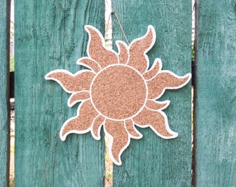 RAPUNZEL SUN shaped cork board, Tangled Golden Sun Disney pin display board notice message photos small large corkboard home decor pinboard