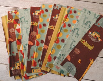 SALE, Fabric Grab Bag, All New Giraffe Crossing Fabrics, 20 pieces, Bag 96E