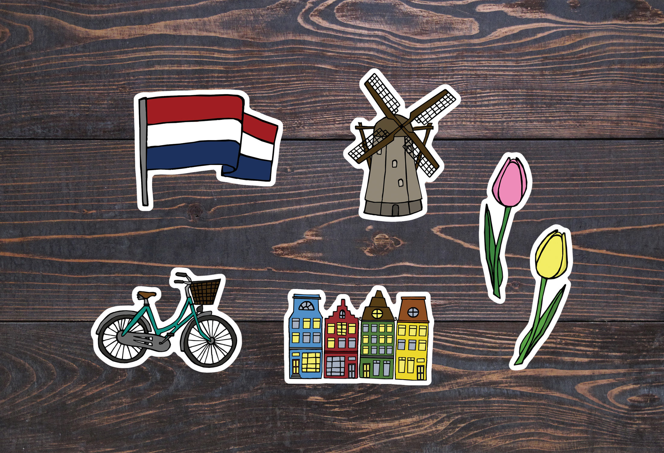 Netherlands Stickers Amsterdam Sticker/Holland