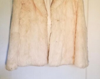 Vintage White Rabbit Coat